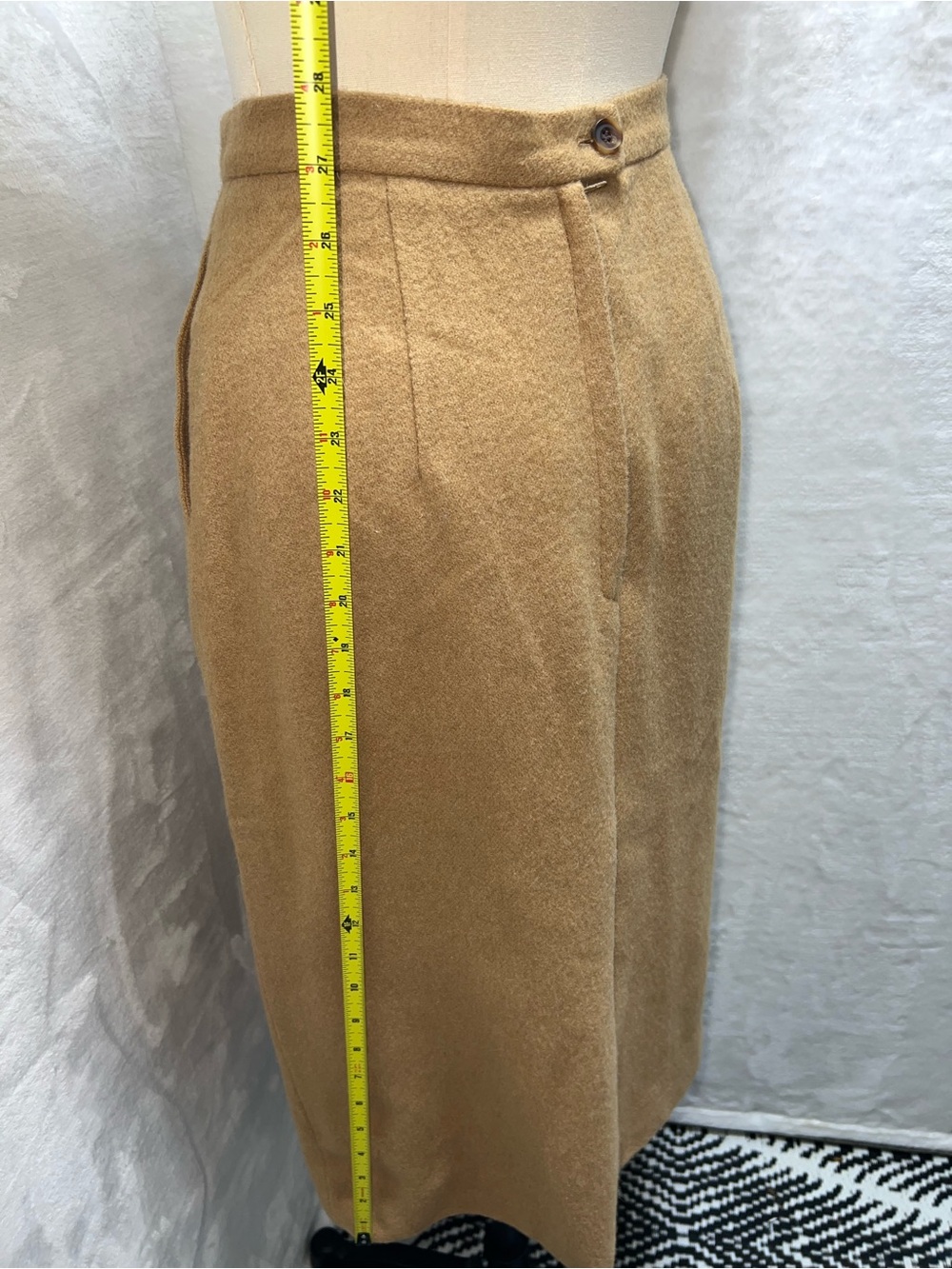 Vintage Brooks Brothers Camel Hair Pencil Skirt Size 4 Regular - Picture 11 of 15